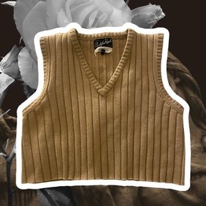 Cropped V-neck Sweater Vest